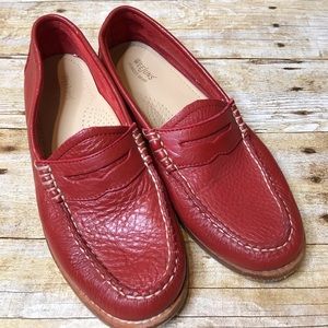 Weejuns Red Leather Bass Loafer Size 6.5